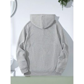 Gaming Letter Print Hoodie for Men - Trendy Graphic Sweatshirt with Kangaroo Pocket for Fall/Winter