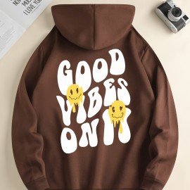 Creative Letter Pattern Print Hoodie for Men - Casual Graphic Design Pullover Sweatshirt with Kangaroo Pocket - Streetwear for Winter Fall