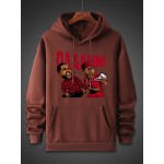 Men's Fashion Letter Print Hoodie - Trendy Sweatshirt with Kangaroo Pocket for Fall/Winter