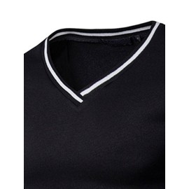 Men's Colorblock V-Neck Long Sleeve Sweatshirt - Warm and Cozy Autumn/Winter Essential