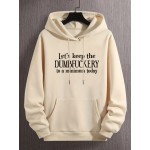 DUMFUCKERY Men's Graphic Print Hoodie with Kangaroo Pocket - Comfy Loose Trendy Pullover for Autumn/Winter