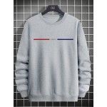 Men's Creative Graphic Print Crew Neck Pullover Sweatshirt