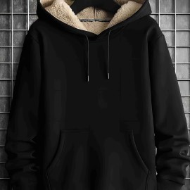 Men's Graphic Design Fleece Hoodie - Warm and Stylish Streetwear for Winter and Fall