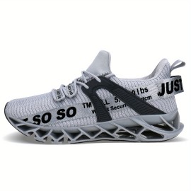 Men's Trendy Street Style Colour Block Breathable Blade Type Running Shoes, Comfy Non Slip Durable Lace Up Sneakers For Men's Outdoor Activities