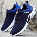 Breathable Non-Slip Running Shoes for Men - Comfy Woven Knit Sneakers for Outdoor Activities