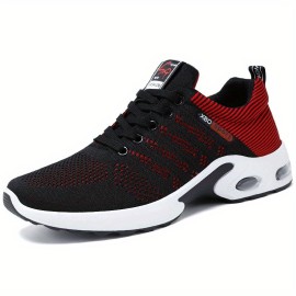 Breathable Non-Slip Running Shoes for Men - Comfy Woven Knit Sneakers for Outdoor Activities