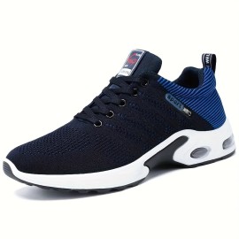 Breathable Non-Slip Running Shoes for Men - Comfy Woven Knit Sneakers for Outdoor Activities