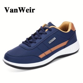 Stylish Men's Sneakers with Striped Design and Comfortable Lace-Up Closure for Casual Outdoor Walking