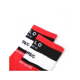 Women Autumn Warm Cotton Socks Elastic Stripes Dance Middle Tube Socks