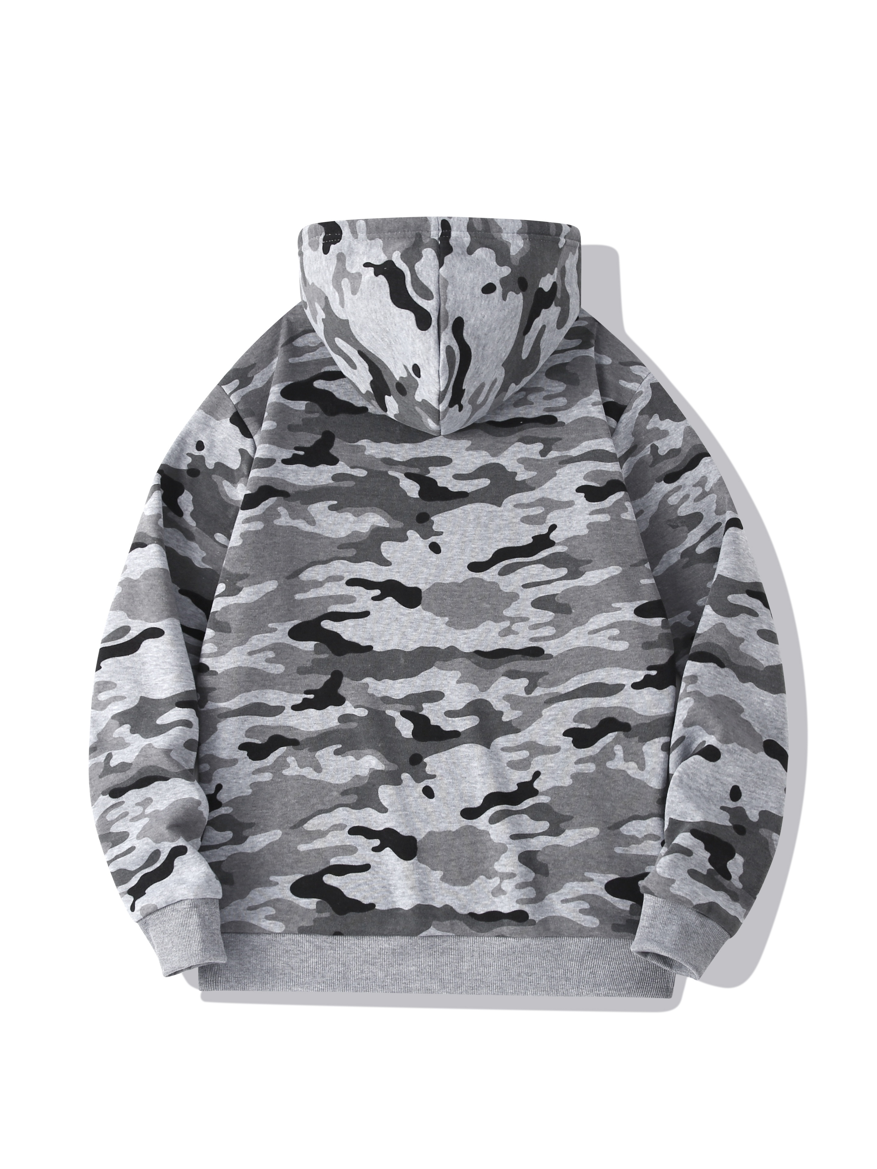 mens camo loose pullover hooded fleece sweatshirt for autumn and winter details 20