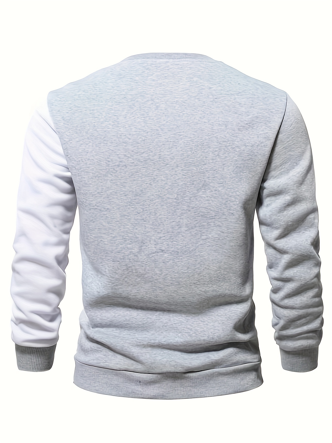 color block trendy sweatshirt mens casual creative design crew neck sweatshirt for men fall winter details 8