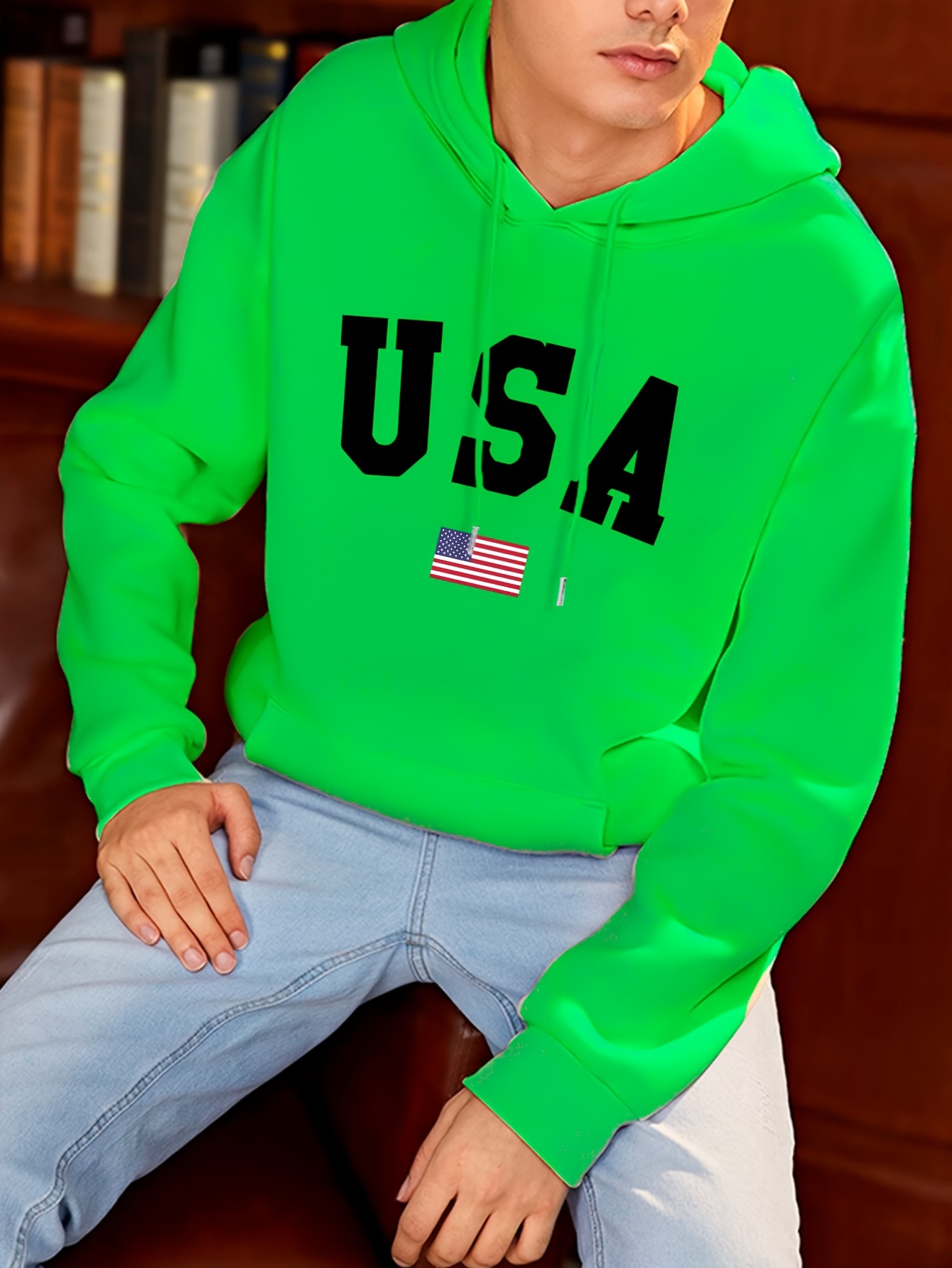 mens hooded sweatshirt fashion usa flag letter print fleece lined warm mens hoodie all match and comfortable mens clothing details 25