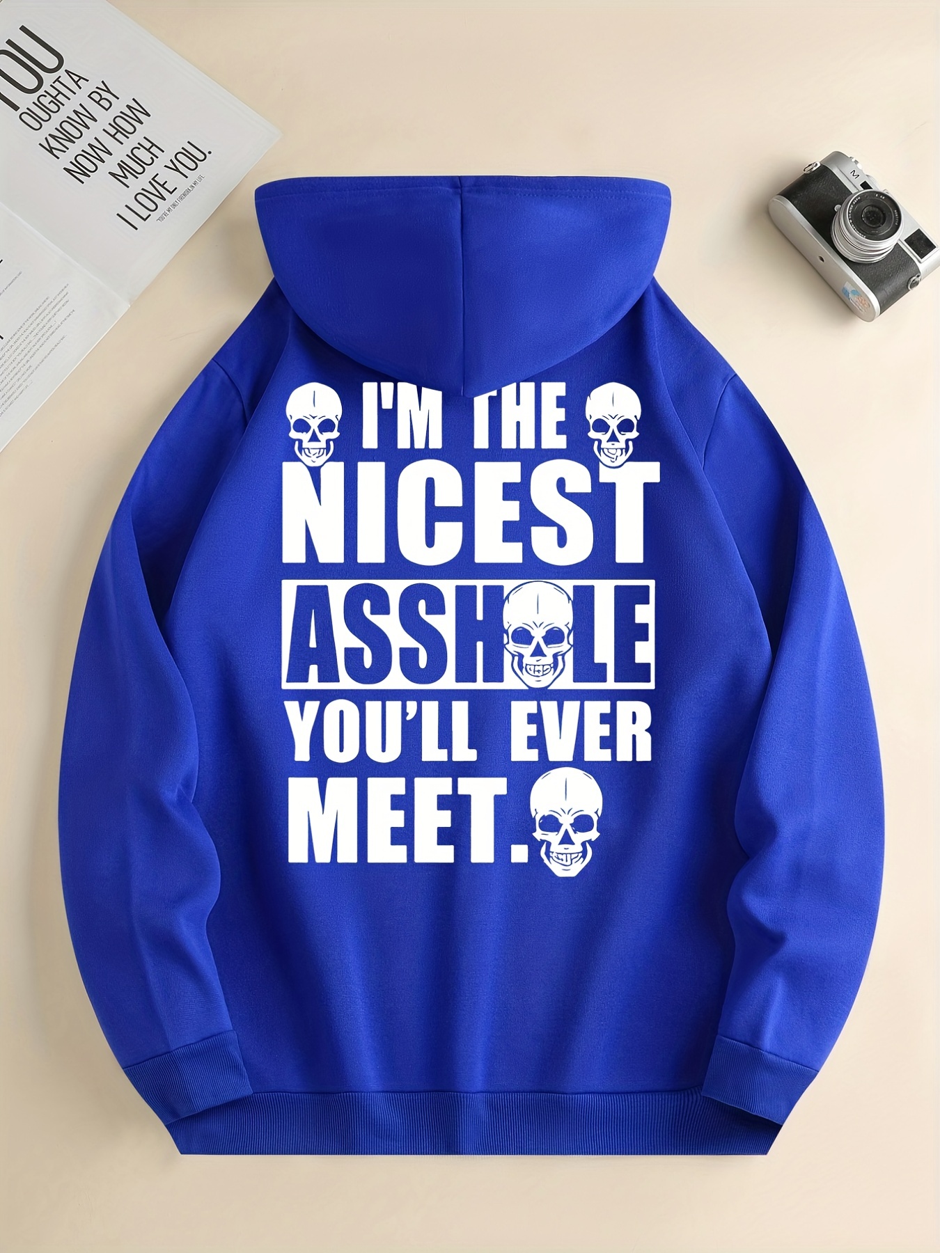 mens new trendy letters skull print hoodie casual graphic drawstring hooded sweatshirt front kangaroo pocket mens clothing details 30