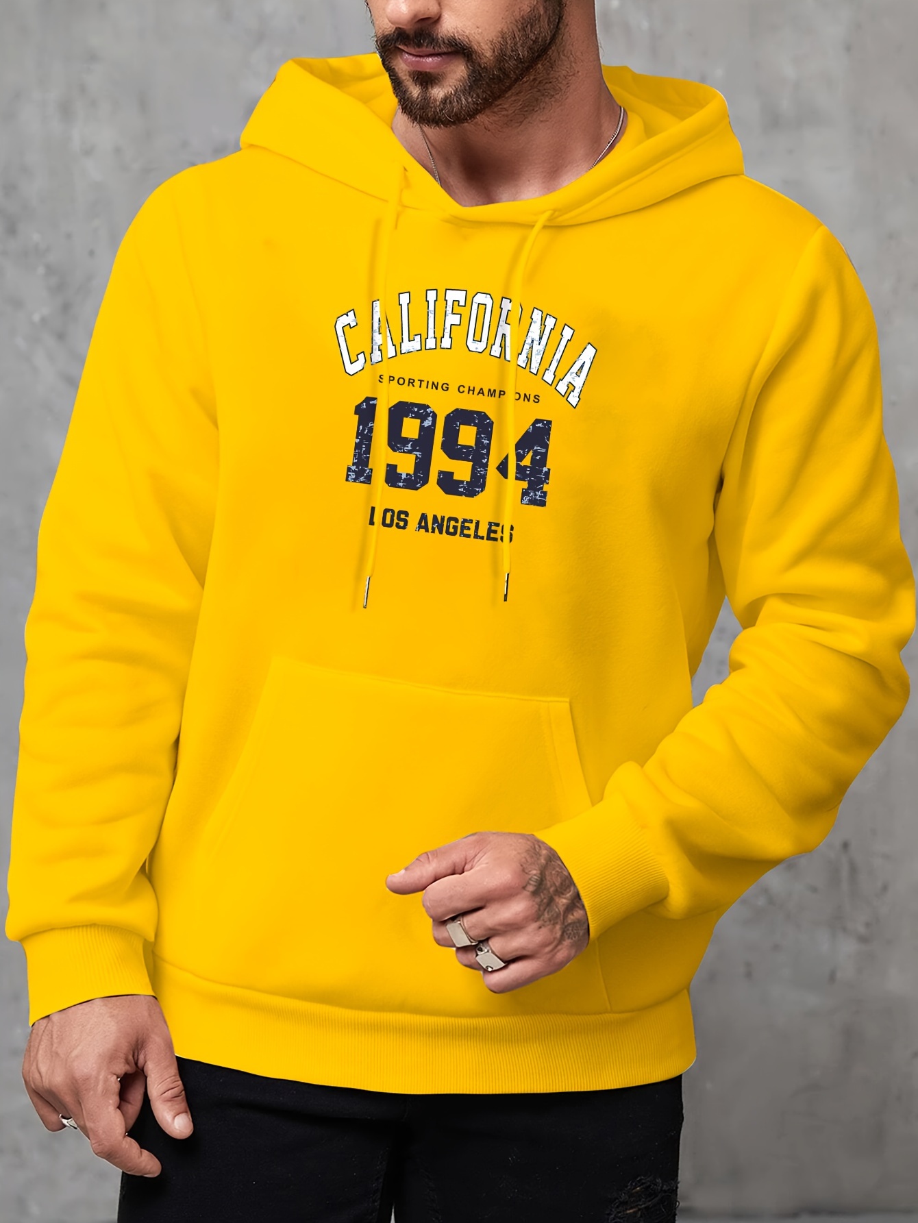 mens hooded sweatshirt fashion 1994 letter print fleece lined warm mens hoodie all match and comfortable mens clothing details 15