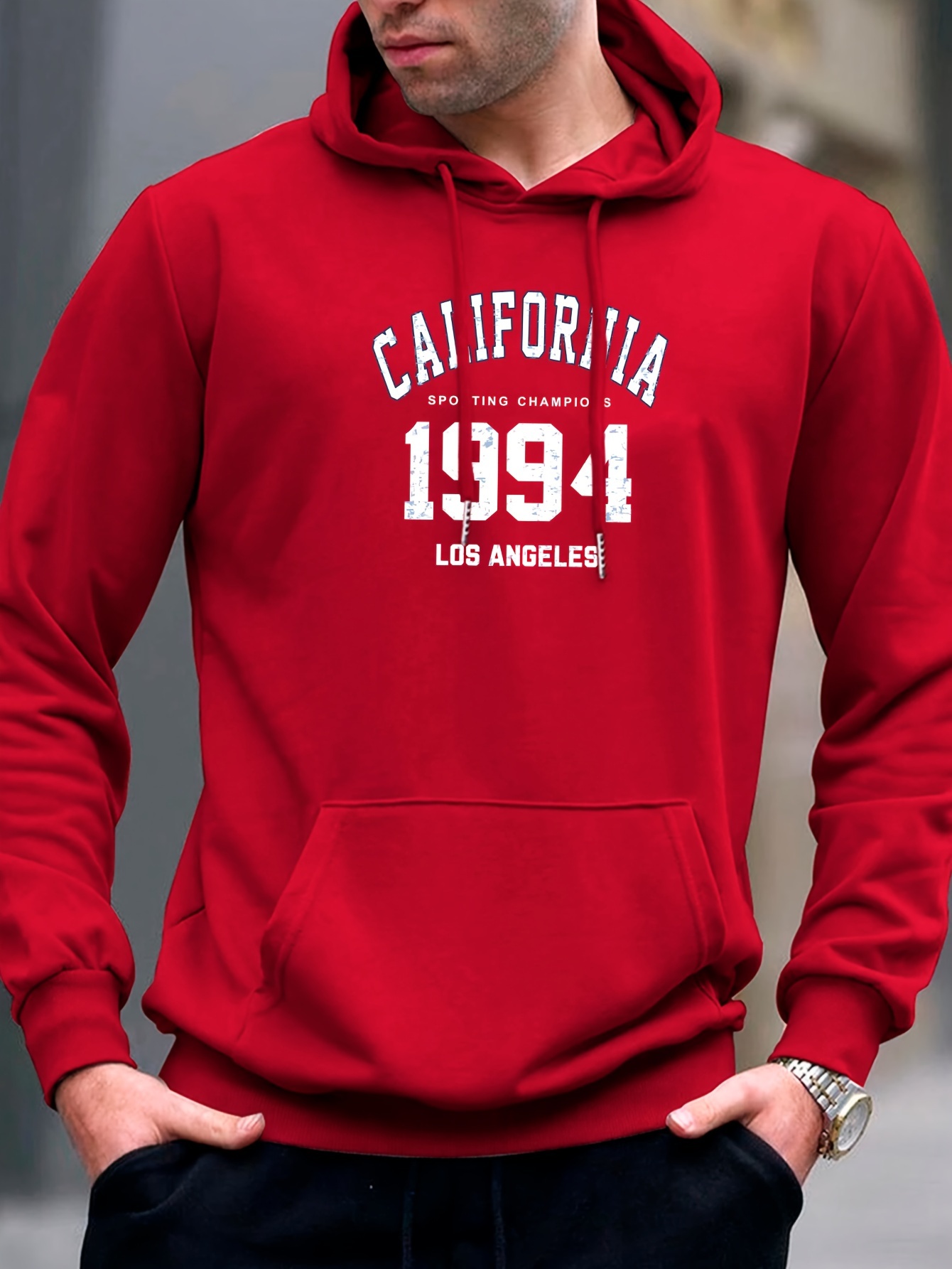 mens hooded sweatshirt fashion 1994 letter print fleece lined warm mens hoodie all match and comfortable mens clothing details 30