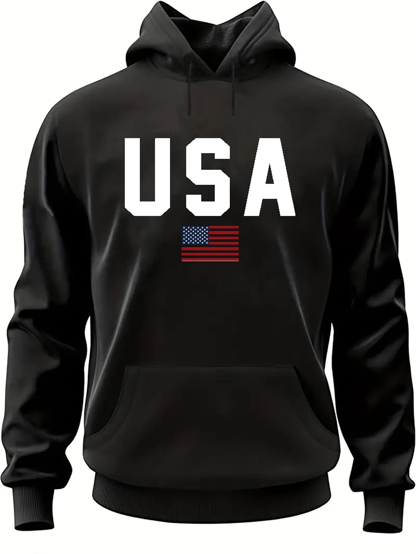 usa print hoodie cool hoodies for men mens casual pullover hooded sweatshirt with kangaroo pocket streetwear for winter fall as gifts details 23