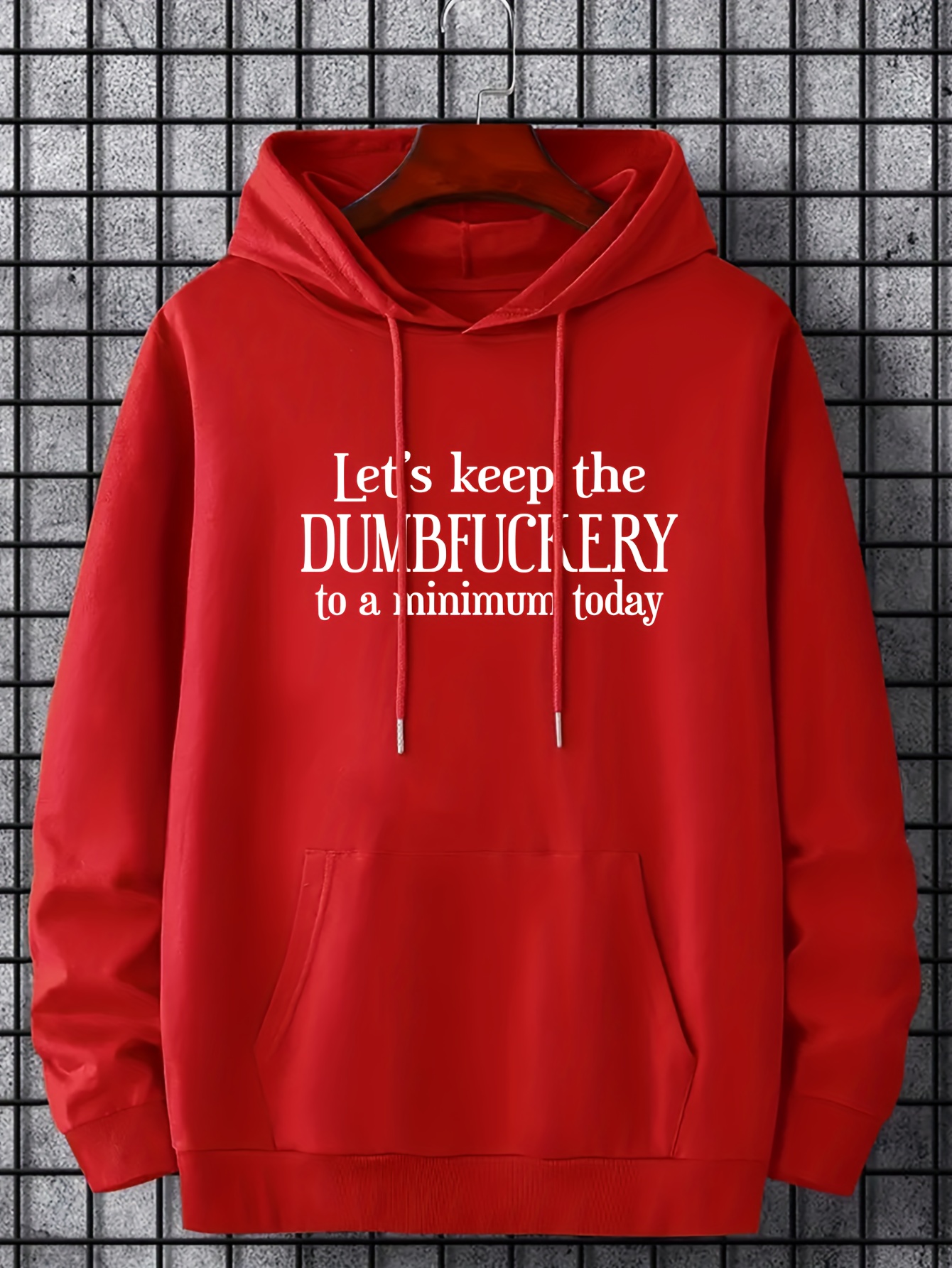 dumfuckery print hoodies for men graphic hoodie with kangaroo pocket comfy loose trendy hooded pullover mens clothing for autumn winter details 15