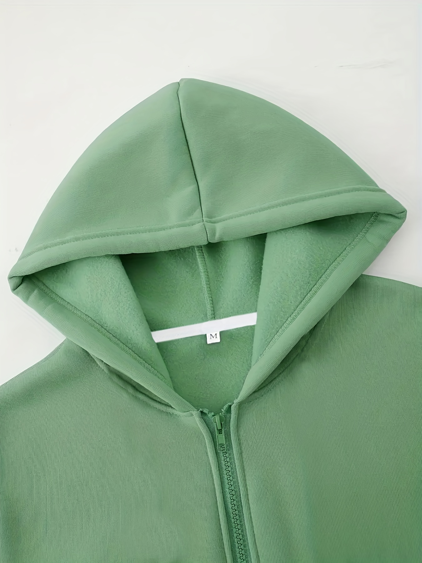 regular solid color mens hooded sweatshirt casual long sleeve hoodies with full zip up mens casual zipper hooded jacket details 4