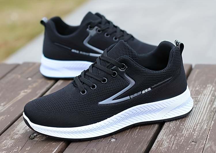 mens lace up sneakers athletic shoes lightweight and breathable running basketball workout gym details 5