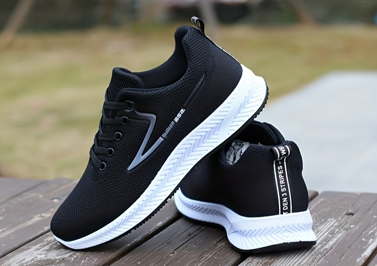 mens lace up sneakers athletic shoes lightweight and breathable running basketball workout gym details 6