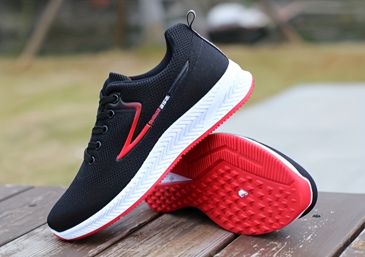 mens lace up sneakers athletic shoes lightweight and breathable running basketball workout gym details 8