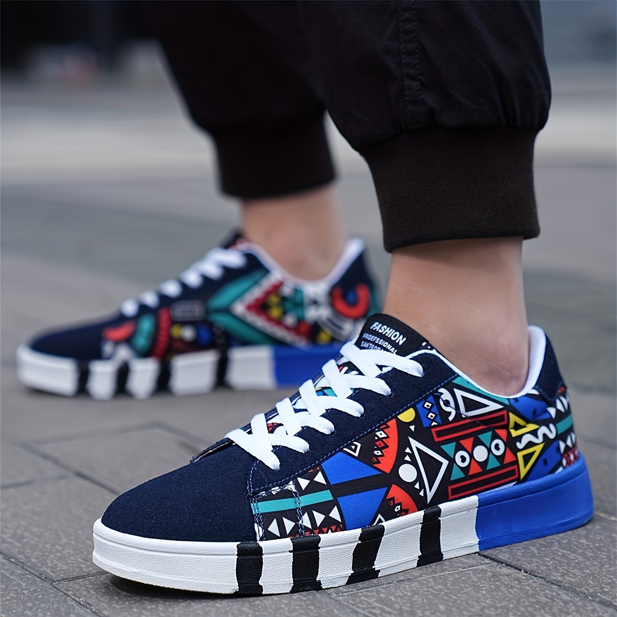 mens trendy skate shoes comfy non slip casual style sneakers for mens outdoor activities details 7