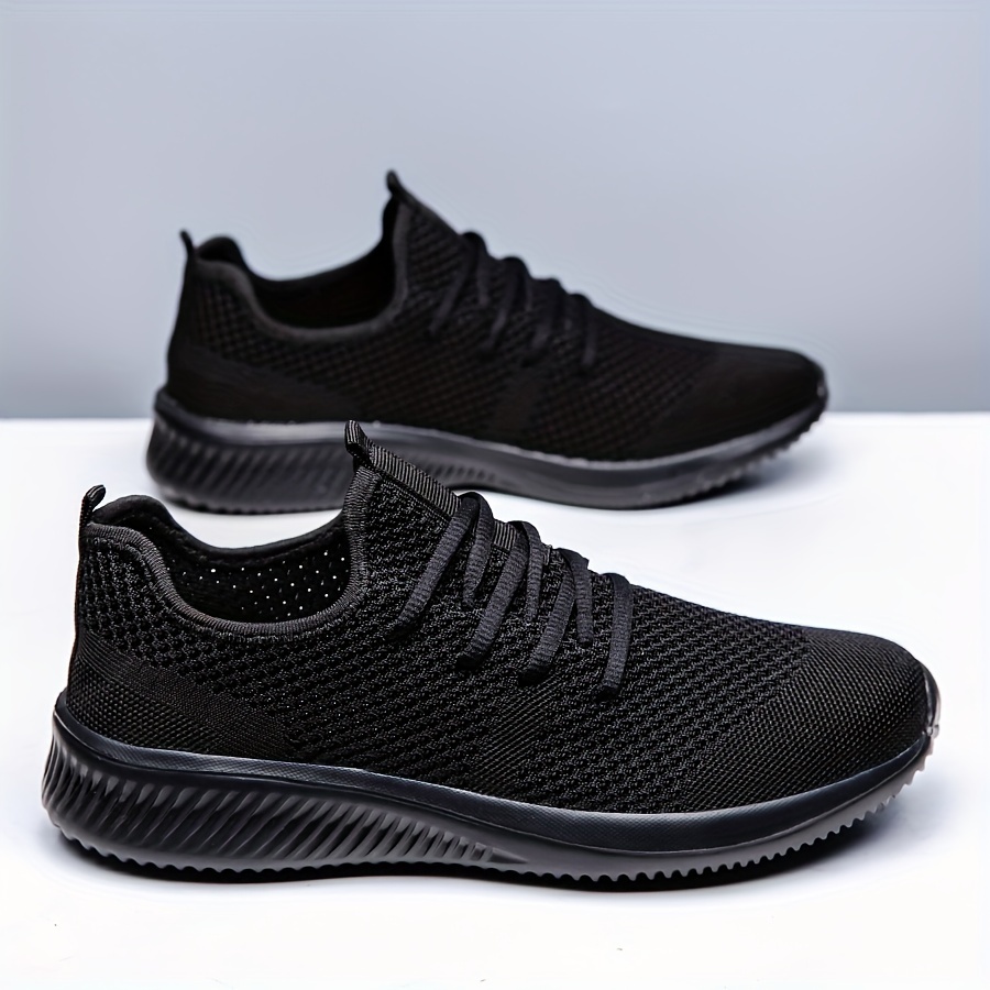 mens lightweight sneakers athletic shoes breathable lace ups running basketball workout gym with plus sizes available details 1