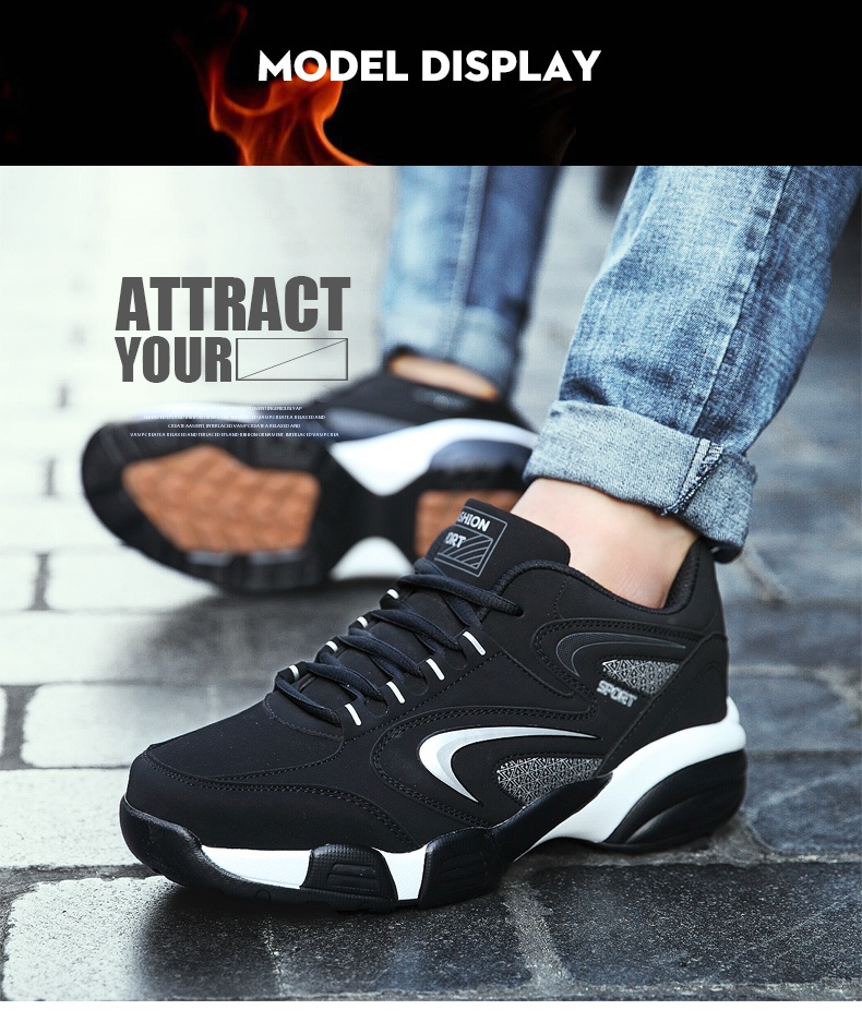 plus size mens trendy high top basketball shoes comfy non slip shock absorption sneakers for mens outdoor activities details 0