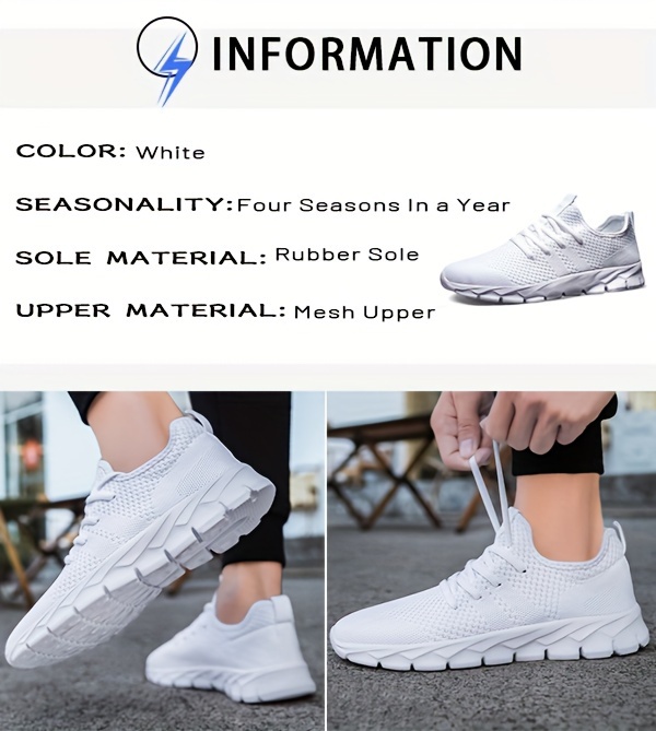 mens lightweight sneakers athletic shoes breathable lace ups running basketball workout gym details 1