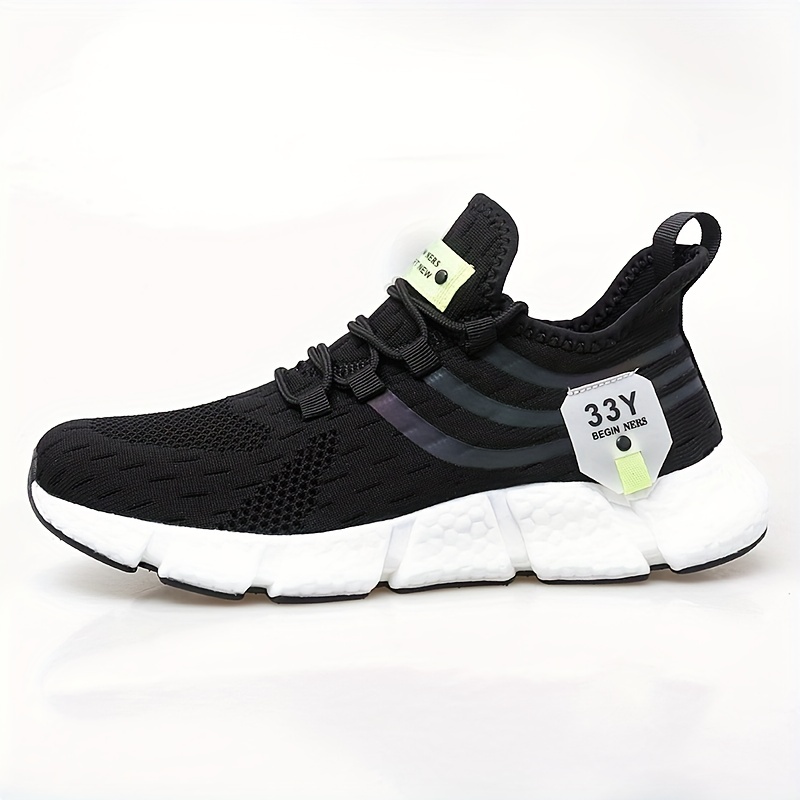 mens lace up sneakers contrasting color pattern athletic shoes lightweight and breathable running basketball workout gym details 7